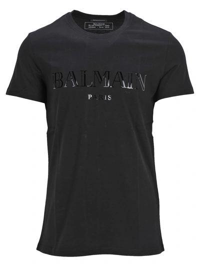 Balmain Tshirt Logo Classic Lamina In Black | ModeSens