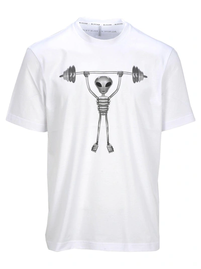 Shop Blackbarrett Tshirt Printed Gym Skeleton In White Silver