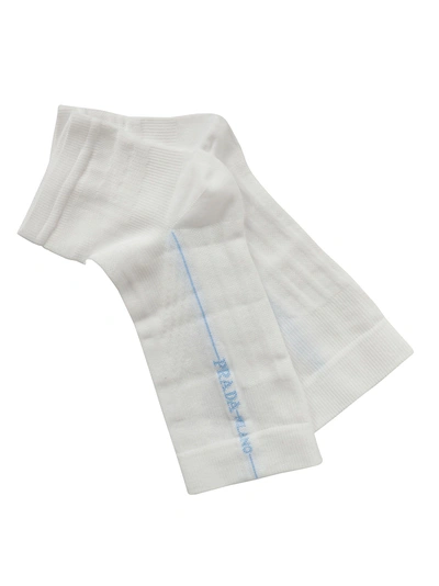 Shop Prada Socks In Bianco