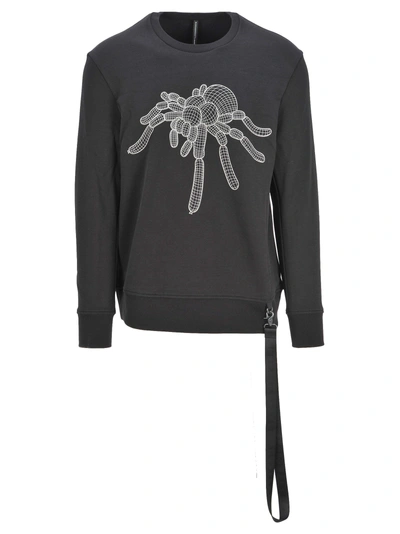 Shop Blackbarrett Fleece Spider In Black Silver