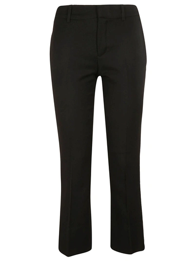 Shop Saint Laurent Cropped Slim Trousers In Noir