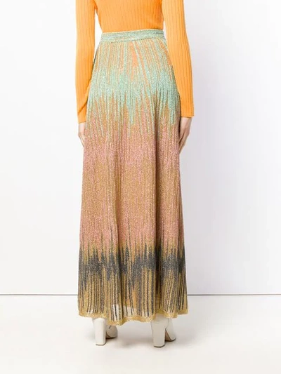 Shop M Missoni Lurex Maxi Skirt In Green