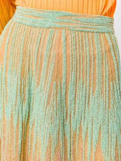 Shop M Missoni Lurex Maxi Skirt In Green