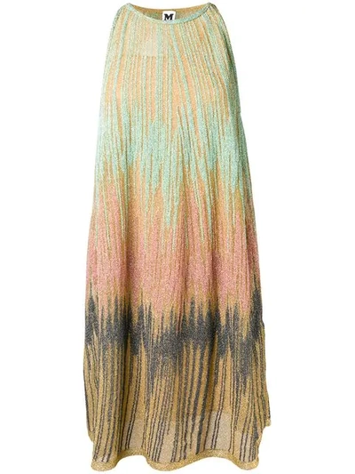 Shop M Missoni Lurex Halter Dress In Green