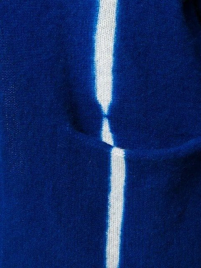 Shop Suzusan Contrast Stripe Detail Cardigan In Blue
