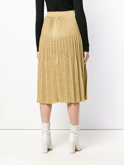 Shop M Missoni Pleated Lurex Midi Skirt - Metallic