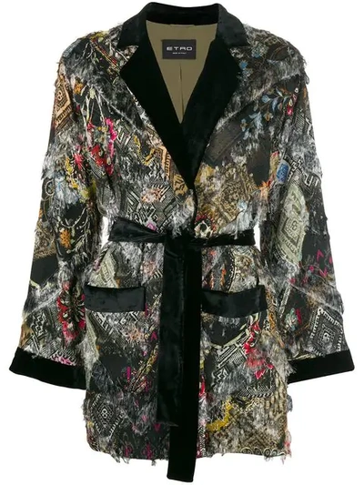 Shop Etro Giacca Jade Robe - Grey