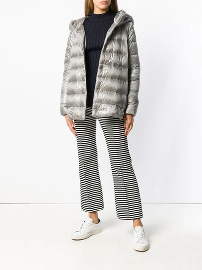 Shop Herno Layered Puffer Jacket In Grey