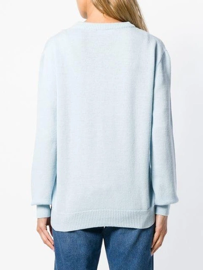 Shop Chiara Ferragni Maglia Round Neck Sweatshirt In Blue