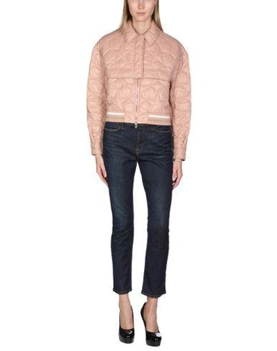 Shop Stella Mccartney Full-length Jacket In Light Pink