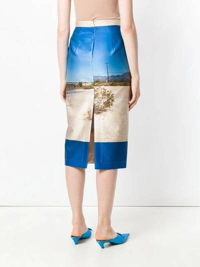 Shop N°21 Graphic Print Skirt In Blue