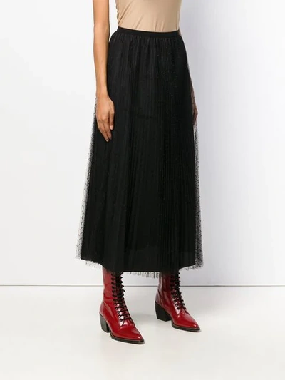 Shop Red Valentino Tulle Maxi Skirt - Black