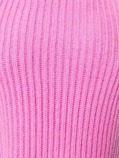 Shop Avant Toi Ribbed Roll Neck Sweater In Pink