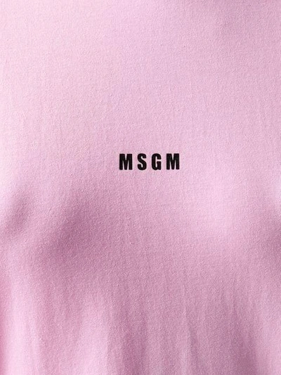 Shop Msgm Logo T-shirt - Pink