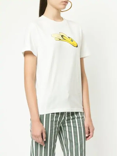 Shop Alexa Chung Banana T-shirt In White