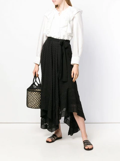 Shop Zimmermann Asymmetric Maxi Skirt - Black