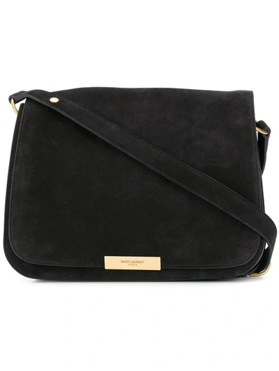 Shop Saint Laurent Amalia Flap Shoulder Bag In Black
