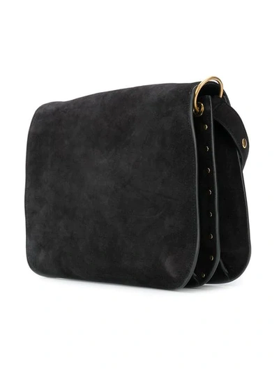 Shop Saint Laurent Amalia Flap Shoulder Bag In Black