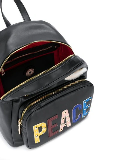 Shop Love Moschino Patches Backpack - Black