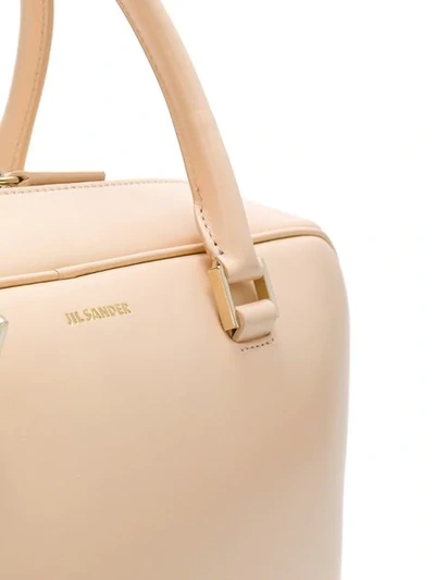 Shop Jil Sander All-around Zipped Tote Bag - Neutrals