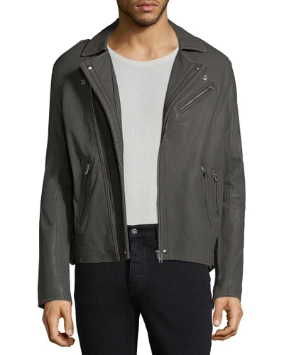 Shop Iro Aronel Leather Biker Jacket In Nocolor