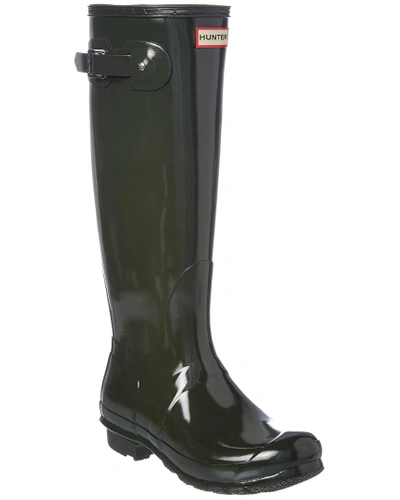Shop Hunter Original Tall Gloss Rain Boot In Green
