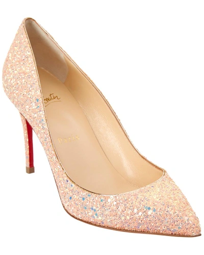 Shop Christian Louboutin Pigalle Follies 85 Glitter Pump In Pink