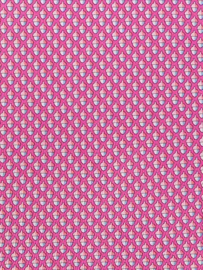 Shop Ferragamo Salvatore  Acorn Print Tie - Pink In Pink & Purple