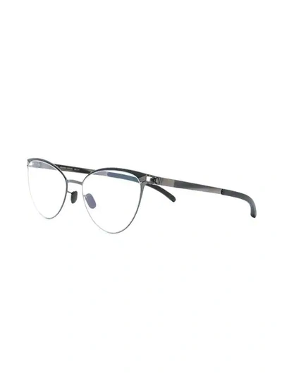 Shop Mykita Cat Eye Frame Glasses In Black