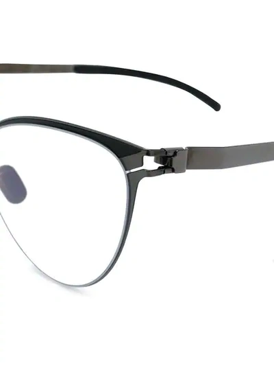 Shop Mykita Cat Eye Frame Glasses In Black
