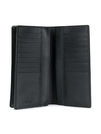 Shop Bottega Veneta Intrecciato Weave Continental Wallet In Black