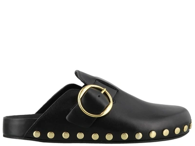 Shop Isabel Marant Mirvin Flat Sandals In Black/dore