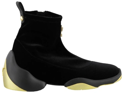 Shop Giuseppe Zanotti Lightjump Sneakers In Black/gold