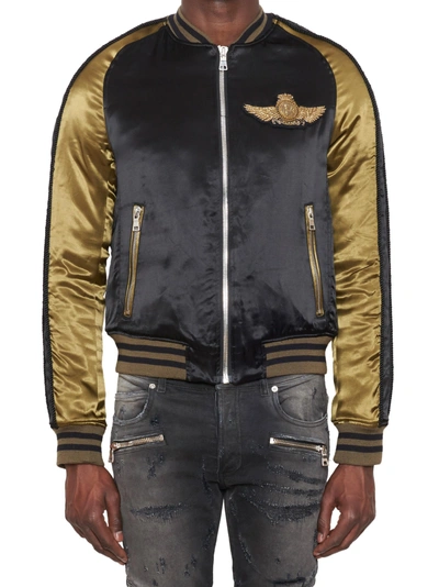 Shop Balmain Bomber In Multicolor