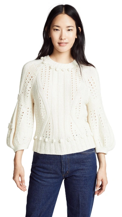 Shop Spencer Vladimir Cello Cashmere Sweater In Ivory