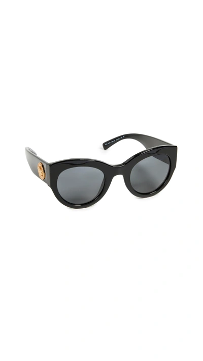 Shop Versace Ve4353 Classic Bold Frame Sunglasses In Black/grey
