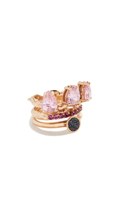 Shop Voodoo Jewels Tulia Ring In Pink/blue