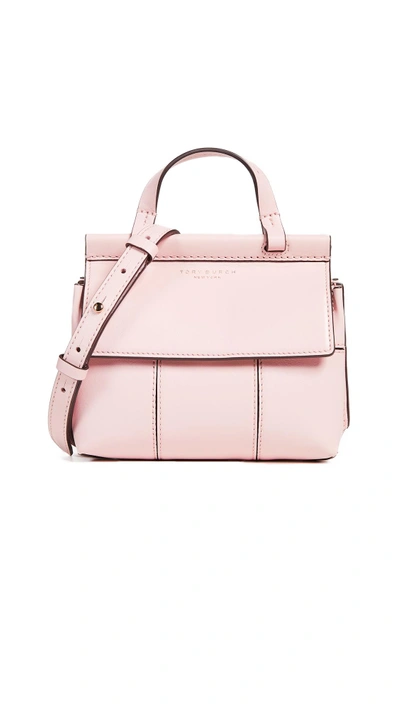 Tory Burch Block T Mini Satchel In Shell Pink | ModeSens