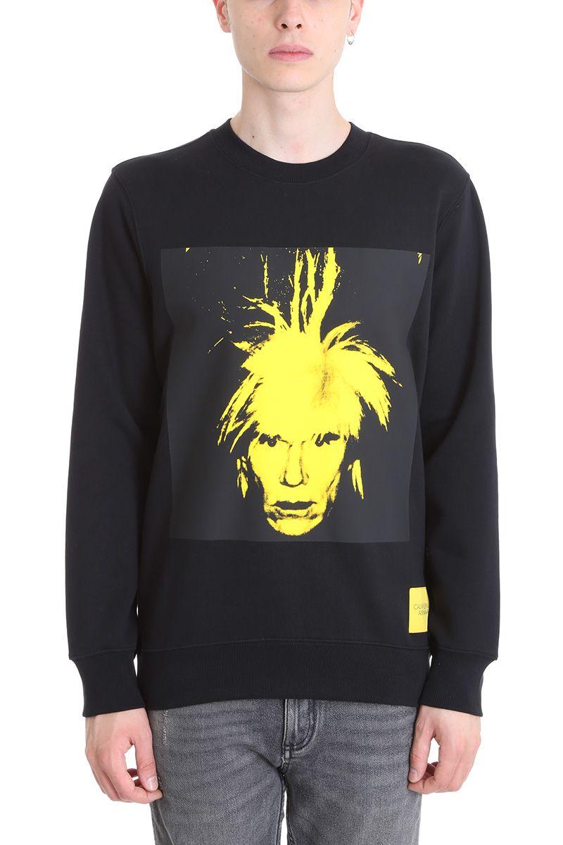 Calvin Klein Black Andy Warhol Portrait Sweatshirt In Cotton In  Black/yellow | ModeSens