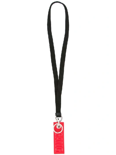 Shop Neil Barrett Gang Long Keyring - Red