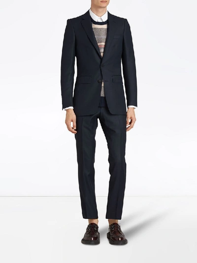 Shop Burberry Slim-fit Wool Suit - Blue