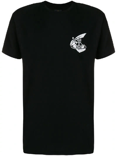 Shop Vivienne Westwood Anglomania Printed Logo T-shirt - Black