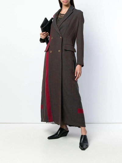 Shop Uma Wang Side Stripe Coat