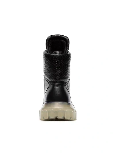Shop Rick Owens 'tractor Dunk' Stacked Heel Boots In 9990 Black