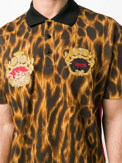 Animalier embroidered polo shirt