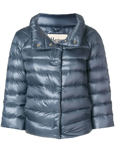 Shop Herno Sofia Puffer Jacket - Grey