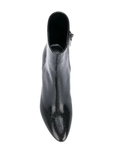 Shop Saint Laurent Block Heel Ankle Boots In Black