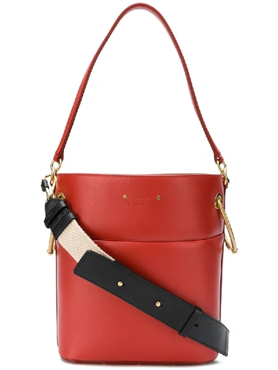 Shop Chloé Roy Medium Shoulder Bag - Red