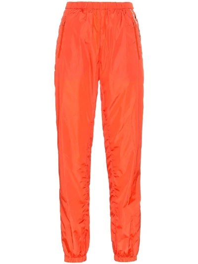 Shop Prada Elasticated Track Pant Trousers - Yellow