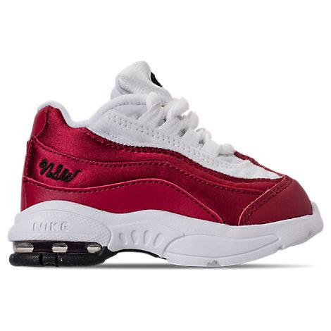 Nike Girls' Toddler Air Max 95 Se Casual Shoes, White/red | ModeSens